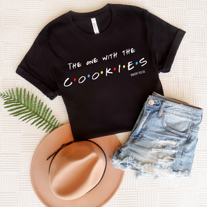 Open image in slideshow, The One With The Cookies FRIENDS tee (multiple colors)

