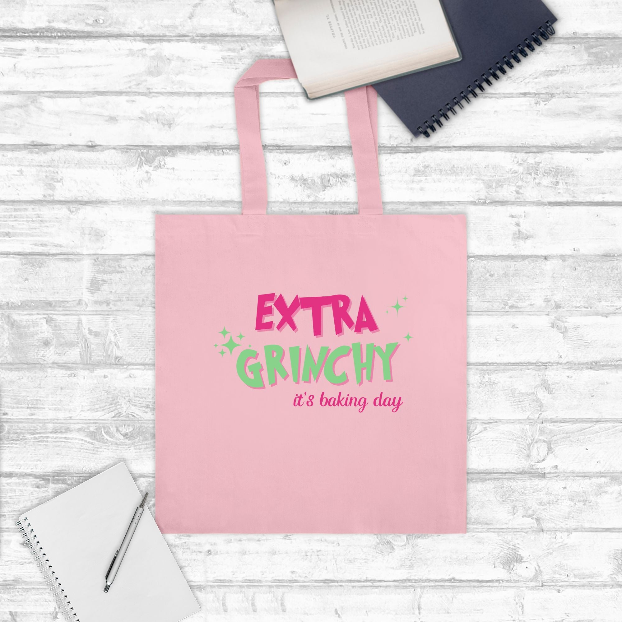 Extra Grinchy (It's Baking Day) tote bag