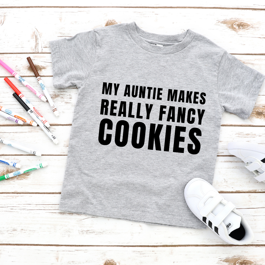 My Auntie Makes Really Fancy Cookies youth tee