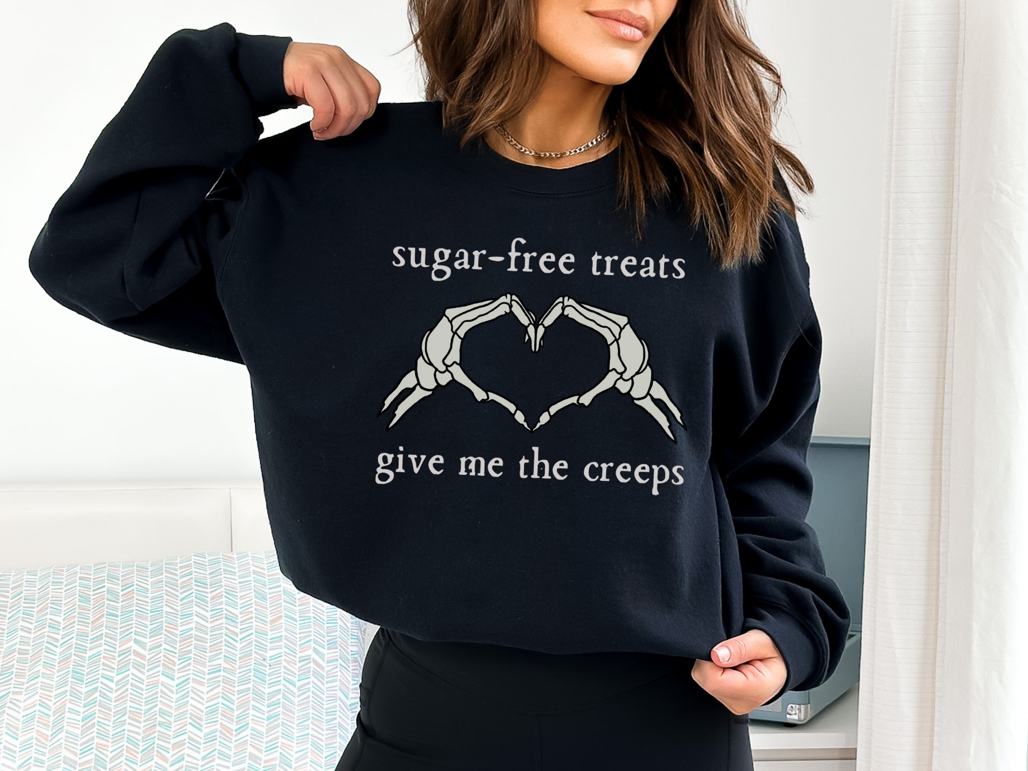 Sugar free treats give me the creeps crewneck