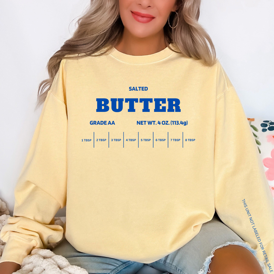VIRAL BUTTER SWEATSHIRT RESTOCK Salted and Sweet Cream