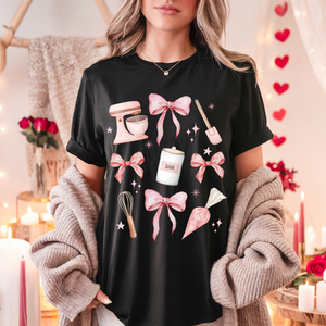 Open image in slideshow, Baking Bows Valentine&#39;s Day Tee (multiple colors)
