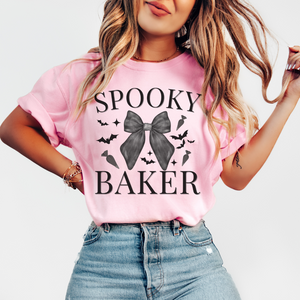 Open image in slideshow, Spooky Baker Bow tee (multiple colors)
