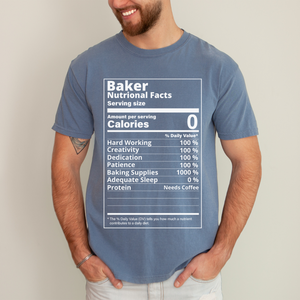 Open image in slideshow, Baker Nutritional Facts tee
