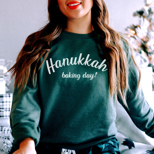 Open image in slideshow, Hanukkah Baking Day crewneck
