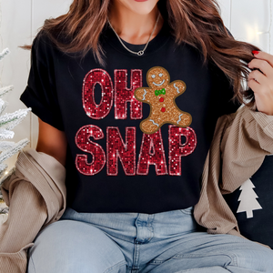 Open image in slideshow, OH SNAP faux sequin tee (multiple colors)
