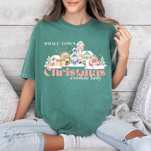 Open image in slideshow, Small Town Christmas Cookie Lady tee (multiple colors)
