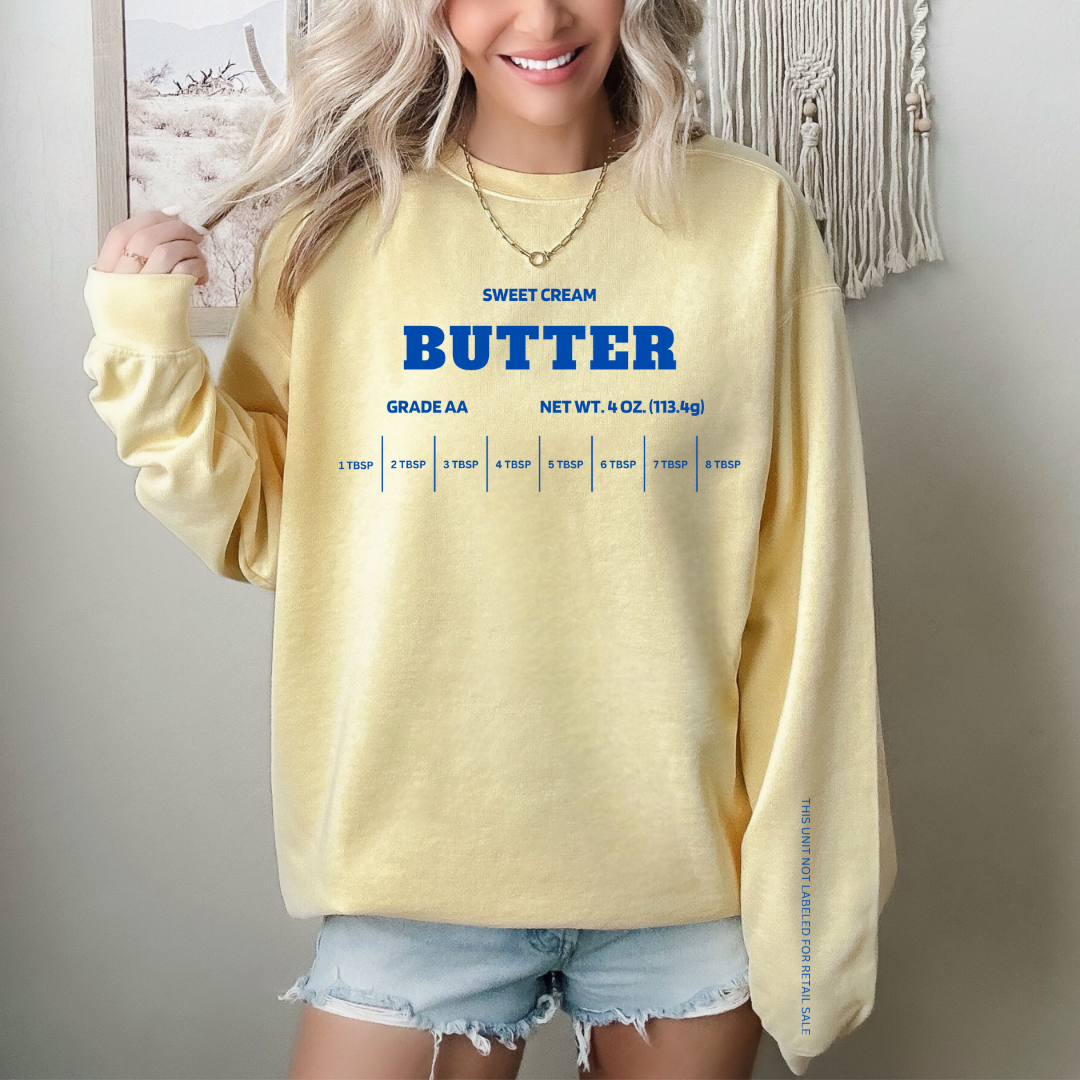 Comfort colors sweatshirt butter online