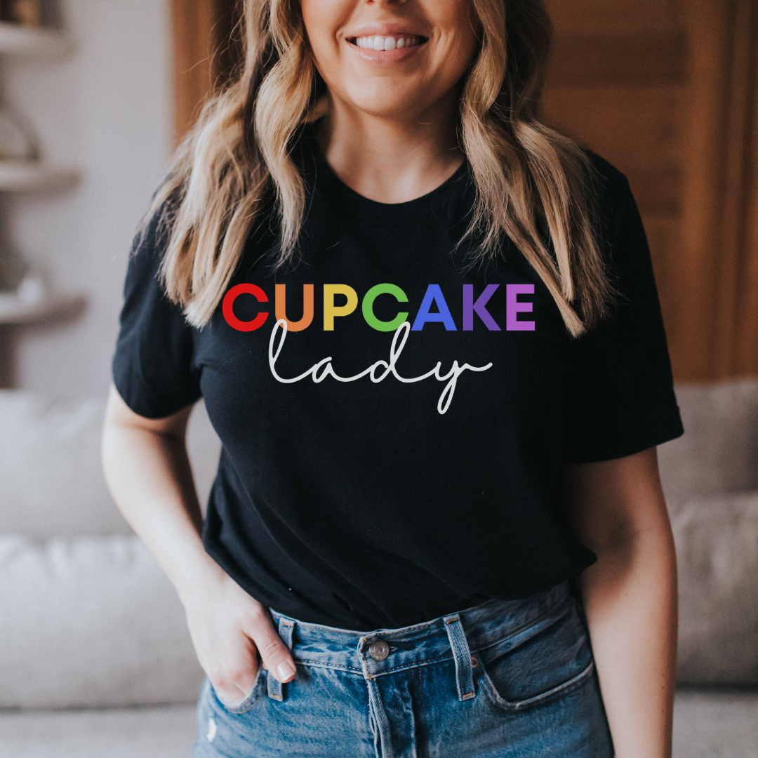 Rainbow Cupcake Lady (multiple colors)