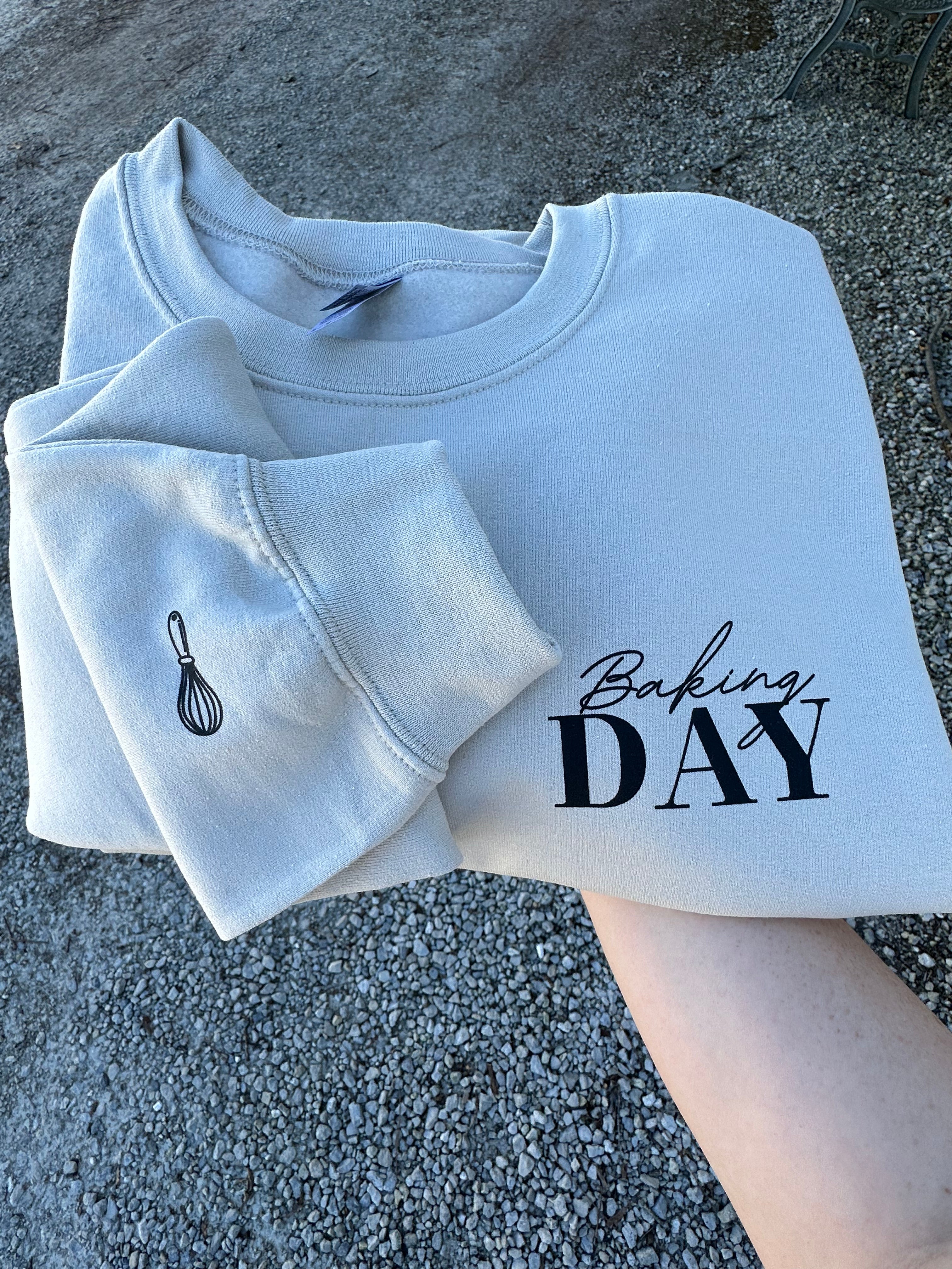 RESTOCK COMING SOON Baking Day crew neck (whisk wrist detail)