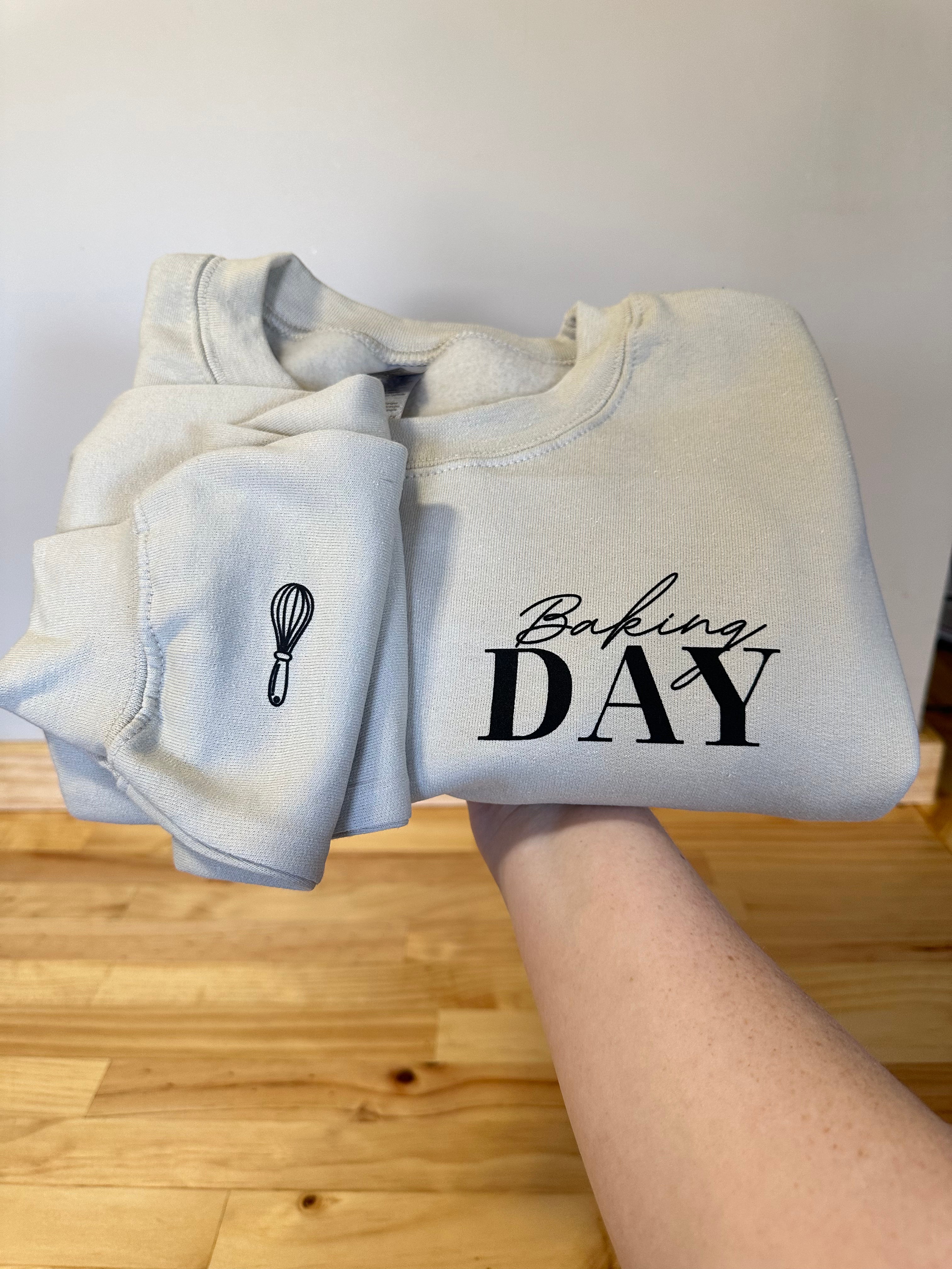 RESTOCK COMING SOON Baking Day crew neck (whisk wrist detail)