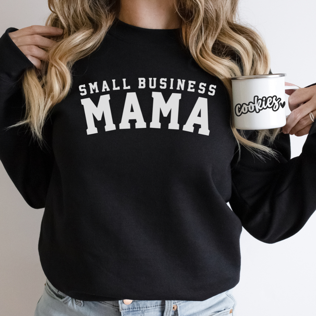 Small Business Mama Varsity crew neck